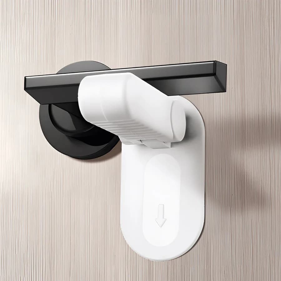 Plastic Door Rod Lock Universal Anti Opening Handle Child and Baby Safety Lock No Drilling Multifunctional Hidden Button