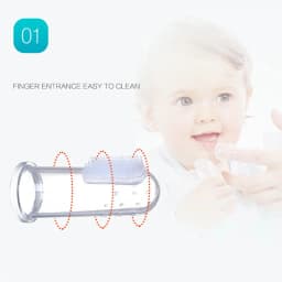 Baby Silicone Finger Cover Deciduous Teeth Brush Baby Deciduous Teeth Brush Training Toothbrush Baby Tongue Coating Cleaning