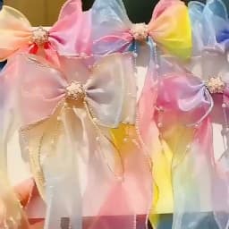 Children's Hairbands, Girls' rainbow Bows, Braided Hair Clips, Headwear, Princess Ponytails, Ribbons, Hairpins