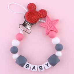 Baby Pacifier Clips Holder Chains Silicone Pacifier Chain Clips Baby Teething Chain Gift