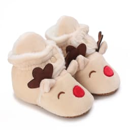 Winter Newborn Boys and Girls Cute Cartoon Cotton Shoes with Soft Sole and Warm Boots Preschool Walking Shoes Winter Newborn