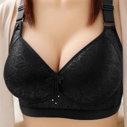 Comfortable Breathable Adjustable Brassiere Thin Section Without Steel Ring Bra Large Breasts Appear Small Side Gathering Bra