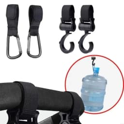 Baby Stroller Hooks Plastic Buckles Clips Carabiner Multifunction Household Trolley Diaper Bag Organizer Hook Pram Hanger