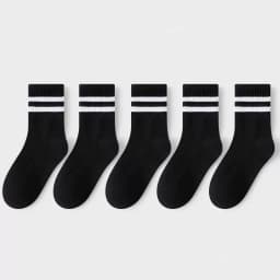 Lawadka 5Pairs/set Boys Girls Socks For Kids White Black Gray Cotton Children's Socks Student Sport Autumn New Sock 2 to 11Years