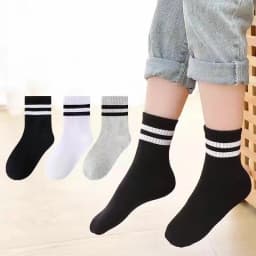 Lawadka 5Pairs/set Boys Girls Socks For Kids White Black Gray Cotton Children's Socks Student Sport Autumn New Sock 2 to 11Years