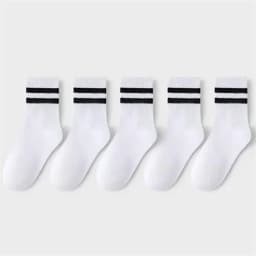 Lawadka 5Pairs/set Boys Girls Socks For Kids White Black Gray Cotton Children's Socks Student Sport Autumn New Sock 2 to 11Years