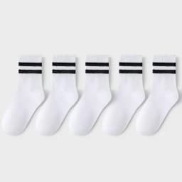 Lawadka 5Pairs/set Boys Girls Socks For Kids White Black Gray Cotton Children's Socks Student Sport Autumn New Sock 2 to 11Years