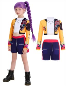 Girl clothing Sets Children Cartoon Cosplay Suits Kids K-Pop Stage Performance 2Pcs Girls Movie Role-playing Costume Outfits