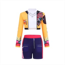 Girl clothing Sets Children Cartoon Cosplay Suits Kids K-Pop Stage Performance 2Pcs Girls Movie Role-playing Costume Outfits
