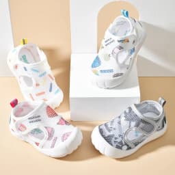 New Toddler Baby Sandals Breathable Air Mesh Cute Shoes 1-4 Years Anti-slip Soft Sole First Walkers Infant Lightweight Summer