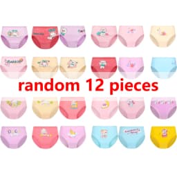 1/4/8/12 Pcs Children Girls Panties Sets Cotton Pretty Cute Cartoon Unicorn Print Child Underwear for Girl Kid Boxer Breathable