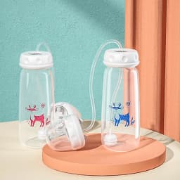 BornBL 3 Month+ Hands Free PP Baby Feeding Bottle with Tube Anti-Colic Nursing System, Bpa Free
