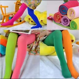 Candy Color Mixed Tights for Girls Baby Stretch Trouser Skinny Pants Women Kids To Tone Dance Pantyhose Courful Fashion Stocking
