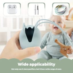 Silicone Pacifier Holder Case, Silicone Cover Pouch, Silicone Pacifier Storage Case for Diaper Bag, Coin Key Earphone Holder