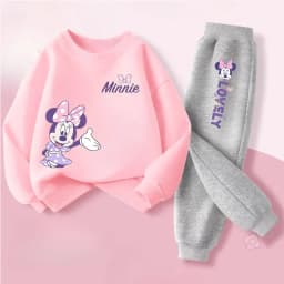Spring Autumn New Style Children's Clothing Sets Baby Girls O Neck Sweatshirt Pants Two Piece Set Kids Breathable Thin Tracksuit