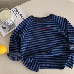 BELLBELL Kids Boys Long Sleeves Autumn Letter Printed Infant Babys Boys Striped T-shirts Casual Toddler Little Boy Pullovers Top