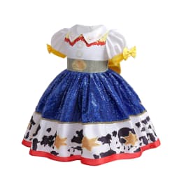 Girls 2026 New Moives Jessie Dress Cowgirl Halloween Cosplay Vestidos Costume Kids Fancy Party Outfit Clothes