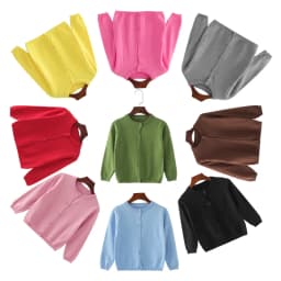 Spring Autumn Toddler Knit Cardigan Baby Soft Knitted Sweater O‑Neck Long Sleeve Kids Outerwear Casual Children Daily Wear Coat