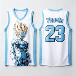 Dragon Ball Vegeta Super Saiyan #23 Basketball Jersey Tank Top Anime Print Breathable Sportswear Unisex Streetwear for Fans Kids