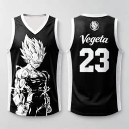Dragon Ball Vegeta Super Saiyan #23 Basketball Jersey Tank Top Anime Print Breathable Sportswear Unisex Streetwear for Fans Kids