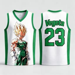 Dragon Ball Vegeta Super Saiyan #23 Basketball Jersey Tank Top Anime Print Breathable Sportswear Unisex Streetwear for Fans Kids