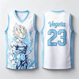 Dragon Ball Vegeta Super Saiyan #23 Basketball Jersey Tank Top Anime Print Breathable Sportswear Unisex Streetwear for Fans Kids