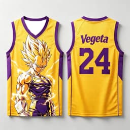 Dragon Ball Vegeta Super Saiyan #23 Basketball Jersey Tank Top Anime Print Breathable Sportswear Unisex Streetwear for Fans Kids