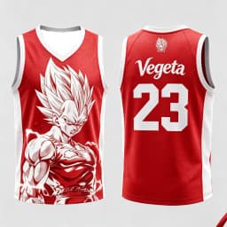 Dragon Ball Vegeta Super Saiyan #23 Basketball Jersey Tank Top Anime Print Breathable Sportswear Unisex Streetwear for Fans Kids