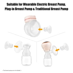 2Pcs Breast Pump Flange Inserts, Silicone 12-22mm, Shield Adapter Reduce Tunnel Size, Fit S12 pro/S9 pro/Spectra/Medela