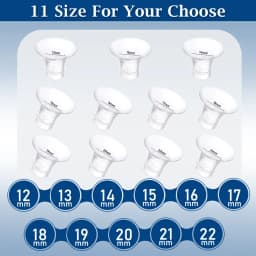 2Pcs Breast Pump Flange Inserts, Silicone 12-22mm, Shield Adapter Reduce Tunnel Size, Fit S12 pro/S9 pro/Spectra/Medela