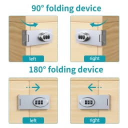 Mechanical Password Locks Door Security Slide Latch Lock for Small Doors Cabinets Barn Door Bathroom Outdoor Garage Garden