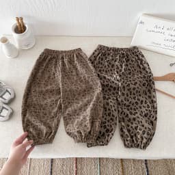 Fashion Casual Floral Pants Children's Spring Autumn Wear Simple Versatile Trousers Toddler New Style Thin Loose Leopard Pants