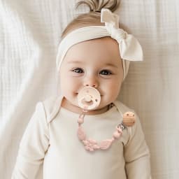 1pcs Baby Silicone Pacifier Chains, Flower Anti Loss Adjustable Pacifier Holder For Newborn, Suitable For Baby Toy Products