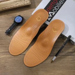 Leather Orthopedic Insoles Arch Support Insole Flat Feet Plantar Fasciitis Shoe Pads Quality Leather Deodorising Shoe Sole 1Pair