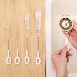 5PCS Flexible Bottle Brush Set Narrow Crevice Cleaning Brush for Baby Bottle Breast Pump Straw, Juicer Lids Nipple Scrubber