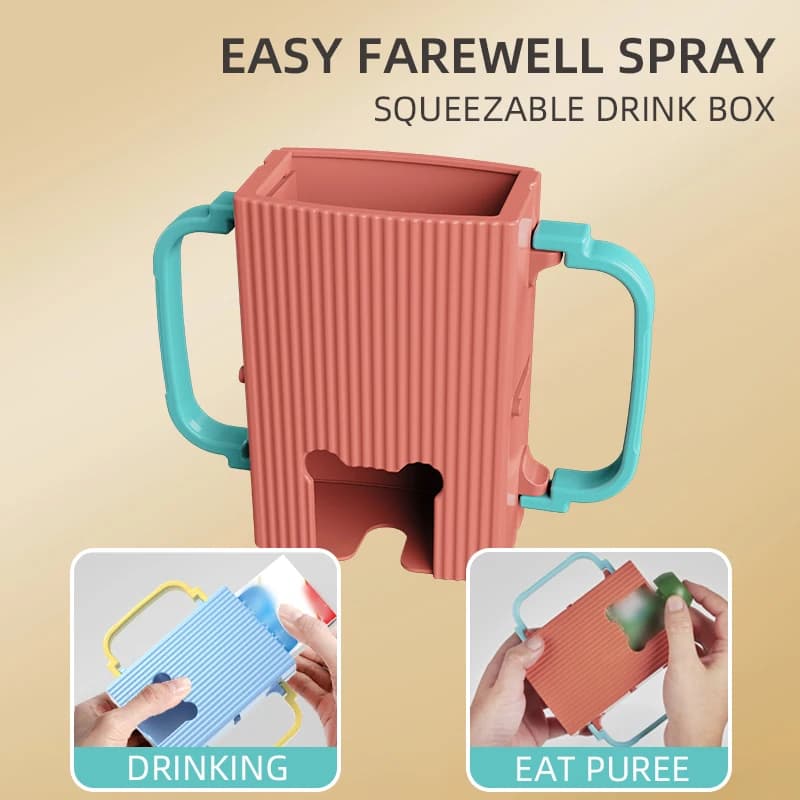 Adjustable Toddler Juice Box Holder - Baby Food and Juice Box Anti-Extrusion Bracket, Milk Carton Cup Holder with Portable