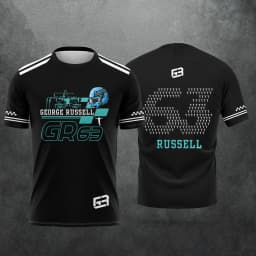 2026 New Racing No. 63 Rider George Russell Fan 3D Printed Pattern T-Shirt Men Women Summer Casual Short Sleeve Family Matching