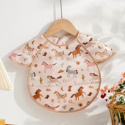 Kangobaby #My Soft Life# New Waterproof Baby Sleeveless Feeding Bib Fashion Full Body Cover