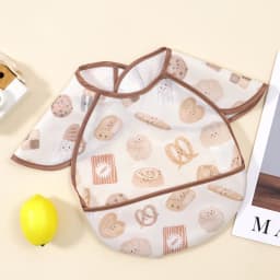 Kangobaby #My Soft Life# New Waterproof Baby Sleeveless Feeding Bib Fashion Full Body Cover