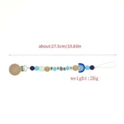 Baby products Beech clip silicone pacifier chain