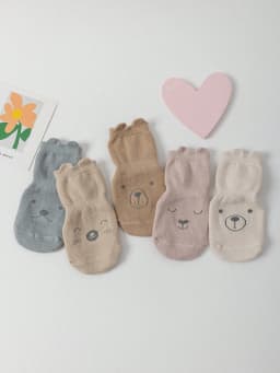 5 Pairs of Baby Floor Socks for All Seasons Kidsren's Non-Slip Baby Toddler Socks Soft Bottom Indoor Cute Boys and Girls Socks