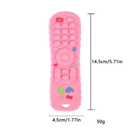 Soft Silicone Teether in Remote Control Shape Ideal Soft Teething Toy for Babies Perfect Children's Holiday Gift