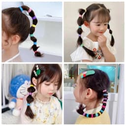 100PCS Colorful Basic Nylon Ealstic Hair Band For Girl Ponytail Hold Scrunchie Rubber Band Kid Headwear Kids Accessories