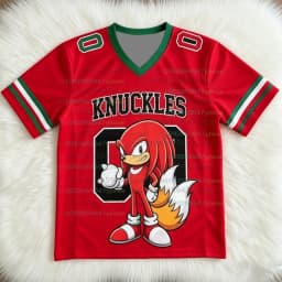Personalized Sonic Football Jerseys For Adult/Kids Summer V-neck Sports T shirts Sonic Cosplay Clothing Kids Football T Shirts