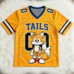 Personalized Sonic Football Jerseys For Adult/Kids Summer V-neck Sports T shirts Sonic Cosplay Clothing Kids Football T Shirts