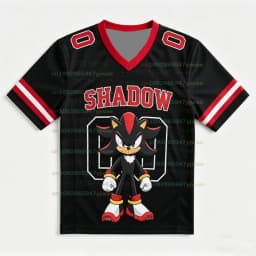 Personalized Sonic Football Jerseys For Adult/Kids Summer V-neck Sports T shirts Sonic Cosplay Clothing Kids Football T Shirts