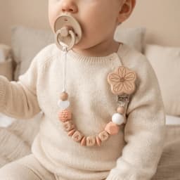 2026 Personalized Baby Pacifier Clip Custom Name Wooden Dummy Chain Silicone Teether Holder BPA Free Baby Shower Gift