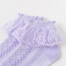 4 Pairs Girls Lace Ruffle Socks Breathable Comfortable Adorable Princess-Style Kids Dance Ready Socks with Frilly Trim