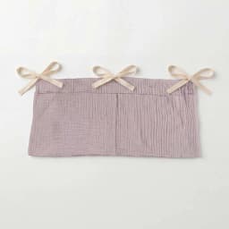 Baby Crib Organizer Hanging Storage Bag Muslin Cotton Gauze Diaper Caddy Nursery Bedside Pocket Hanging Bag with Ribbon Ties New