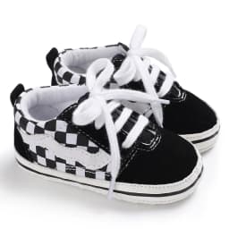2025 New Baby Canvas Sneakers Anti-slip Soft Plaid Baby Boy Girl Shoes Newborns First Walkers Infant Baby Unisex Casual Shoes